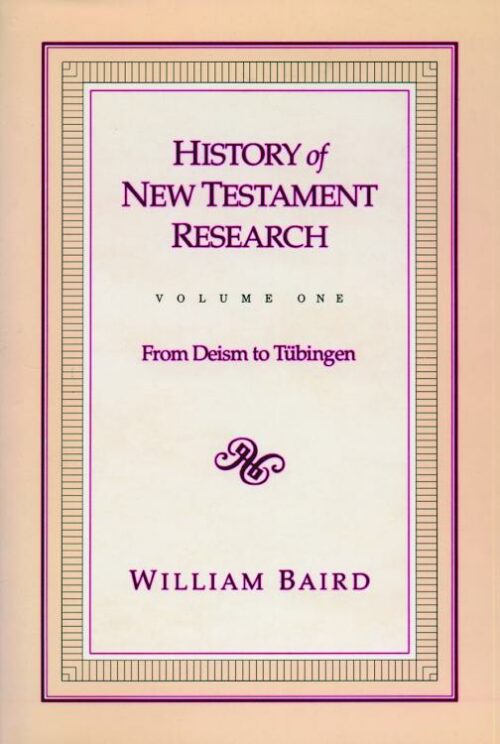 9780800626266 History Of New Testament Research Volume One