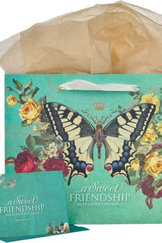 1220000321311 Sweet Friendship Butterfly Green With Card Proverbs 27:9
