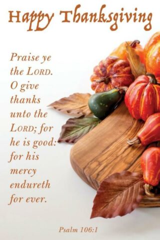 081407456423 Happy Thanksgiving Psalm 106:1 Pack Of 100