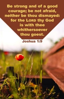 081407457161 God Is With Thee Joshua 1:9 Pack Of 100