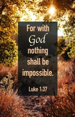 081407457208 With God Nothing Shall Be Impossible Pack Of 100