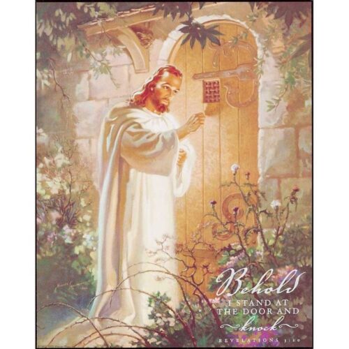 603799097666 Christ At The Door Plock (Plaque)
