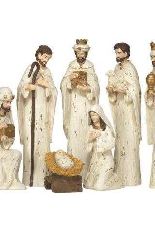 603799834742 Distressed Look Nativity Figures