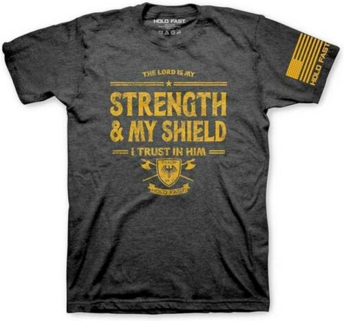 612978597309 Hold Fast Strength And Shield (Large T-Shirt)