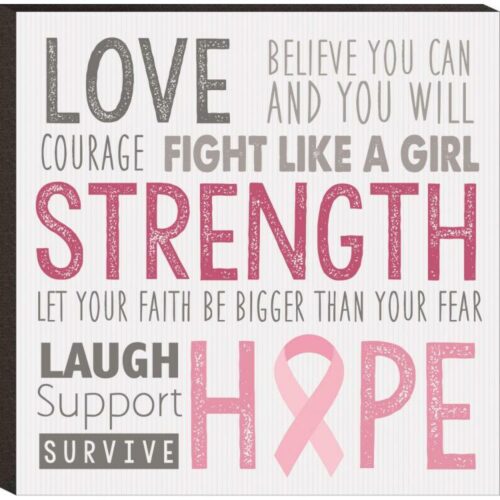 656200176610 Love Breast Cancer Mini Print (Plaque)