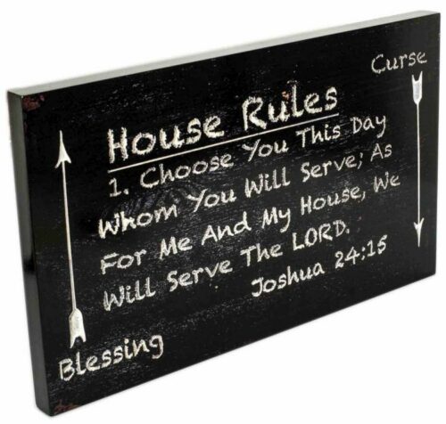 6688451241544 House Rules Serve (Plaque)