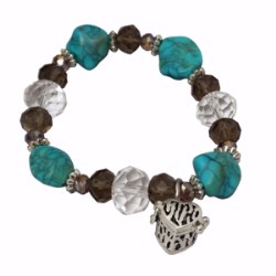 785525289948 Heart Prayer Box Turquoise Bead (Bracelet/Wristband)