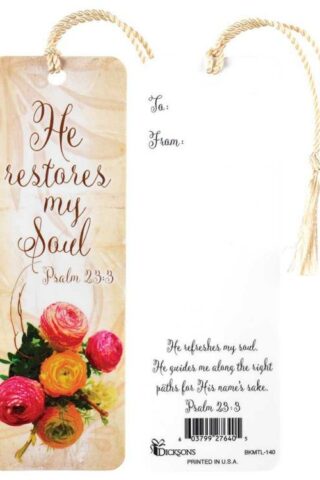 603799276405 He Restores My Soul Tassel Bookmark