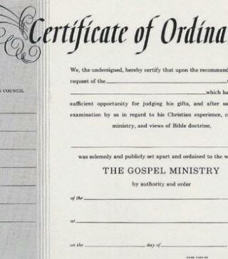 9780805472806 Certificate Of Ordination Minister Billfold